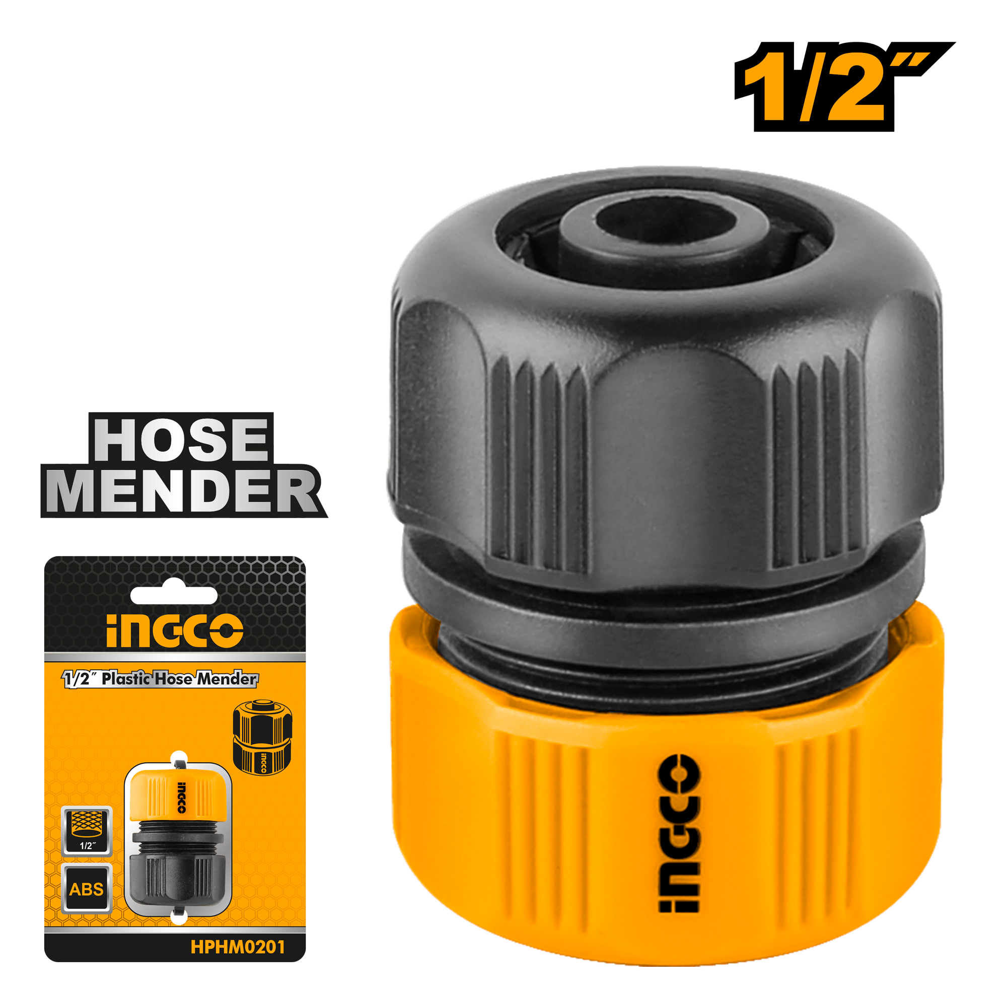 Plastic hose mender 1 2 - HPHM0201 - INGCO