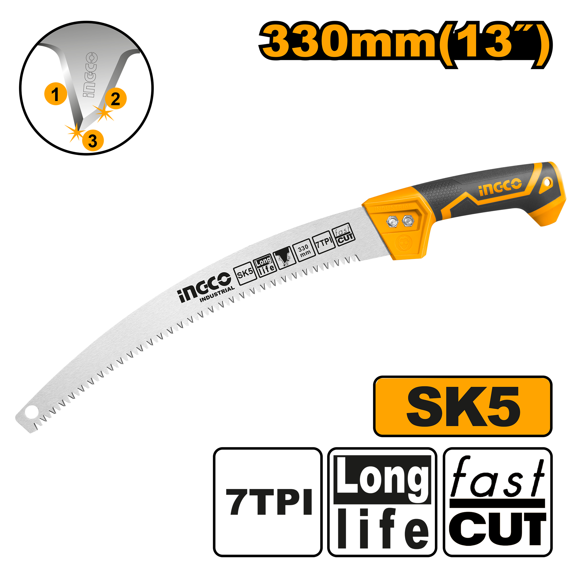 Pruning saw 180μμ - HPS3308 - INGCO