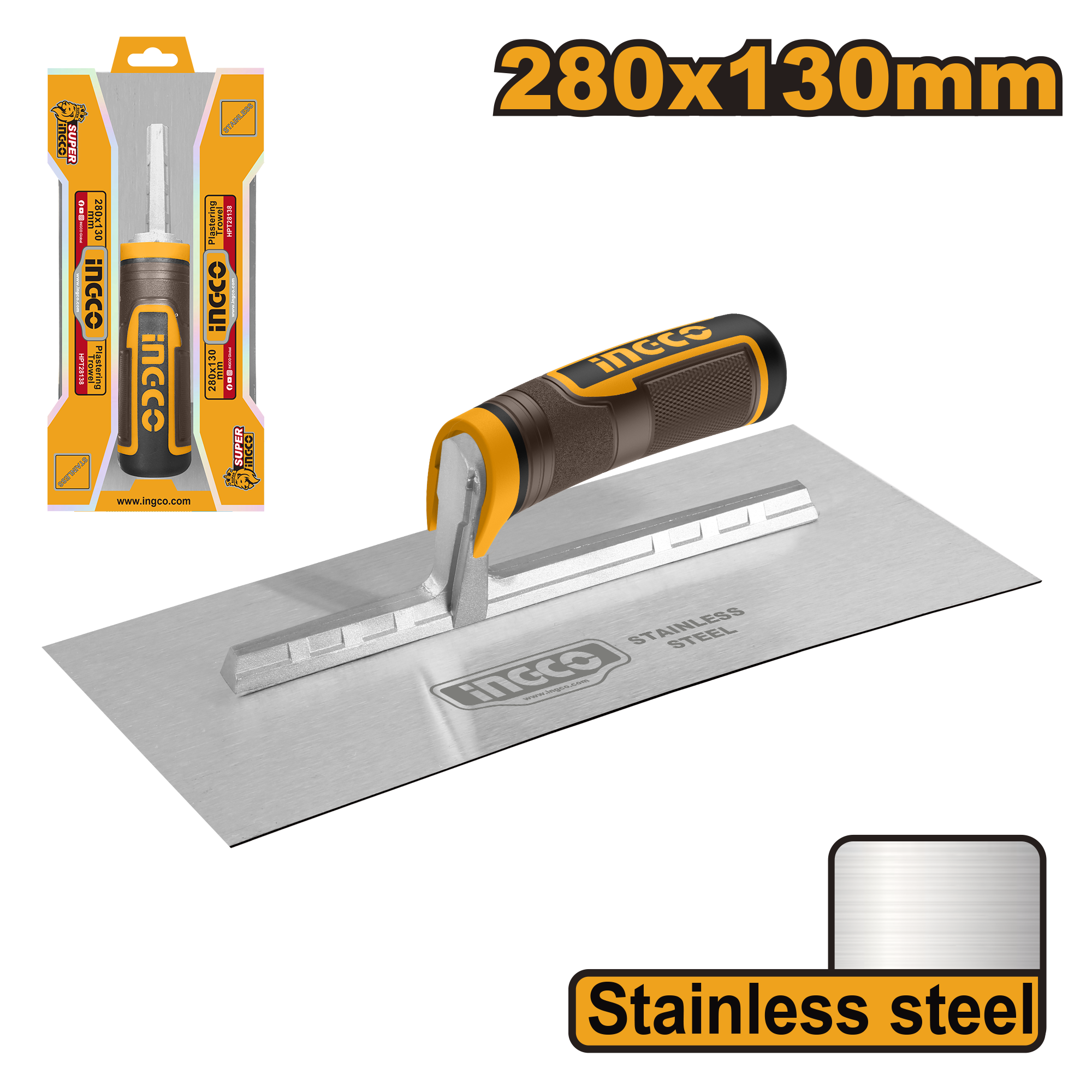 Plastering trowell 280χ130mm - HPT28138 - INGCO
