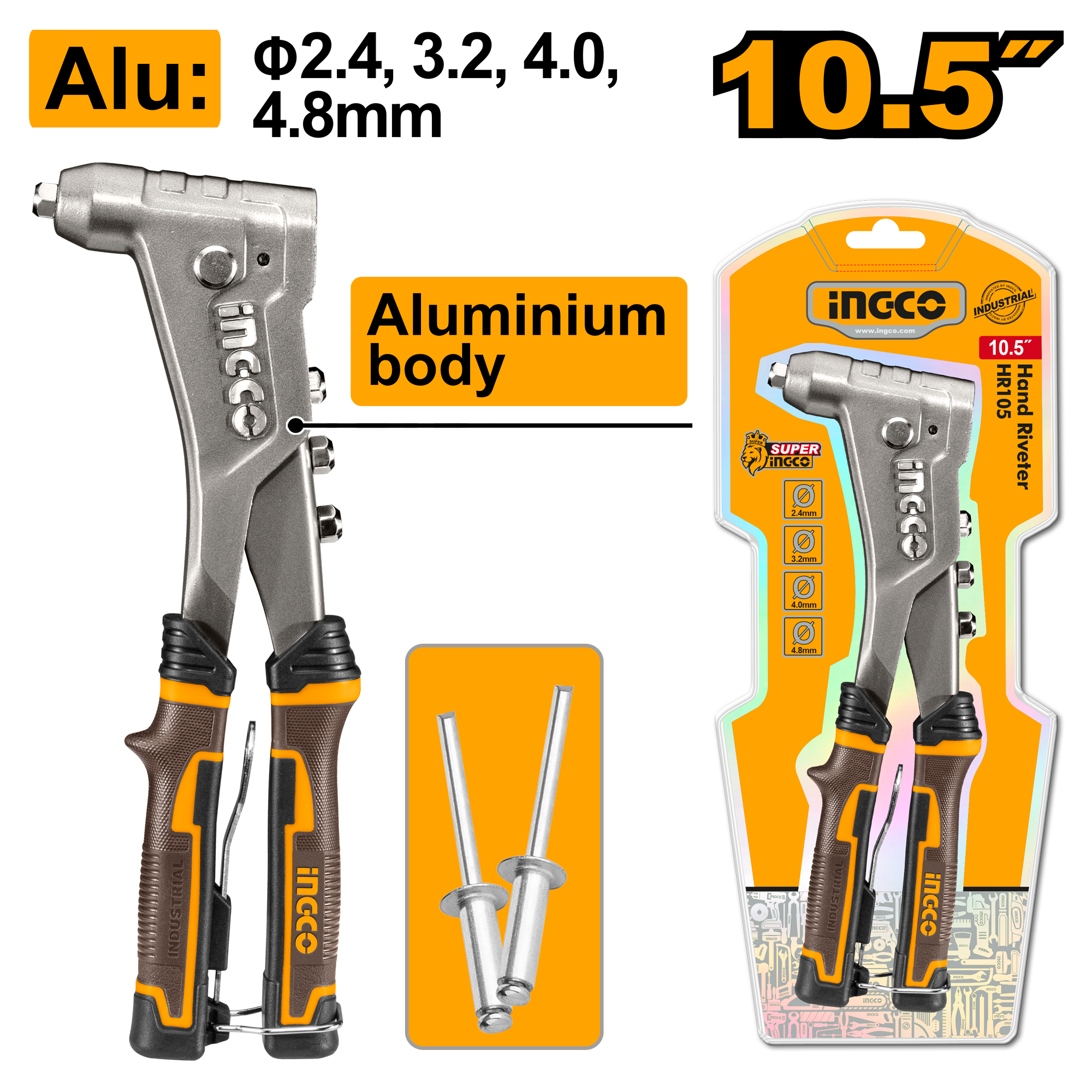 Hand riveter 10.5 - HR105 - INGCO