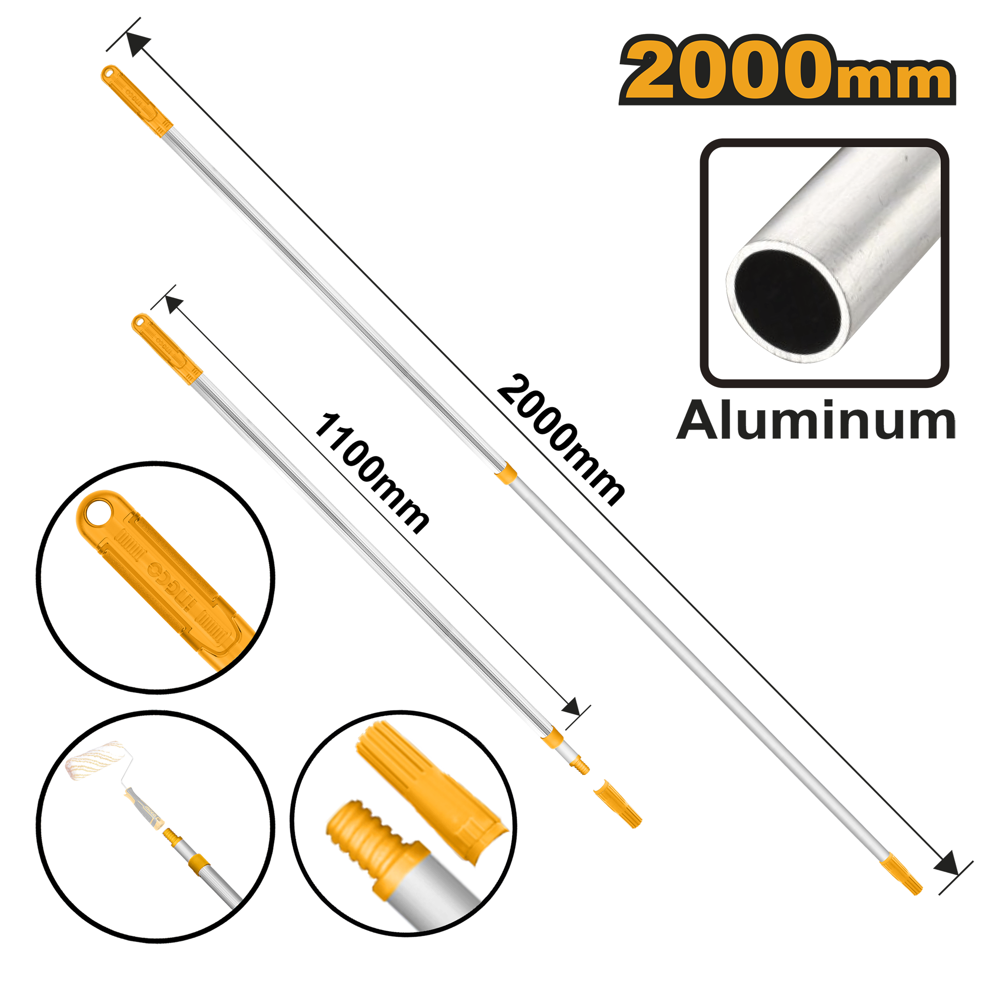 Telescopic rod 2000mm - HRCEP0201 - INGCO