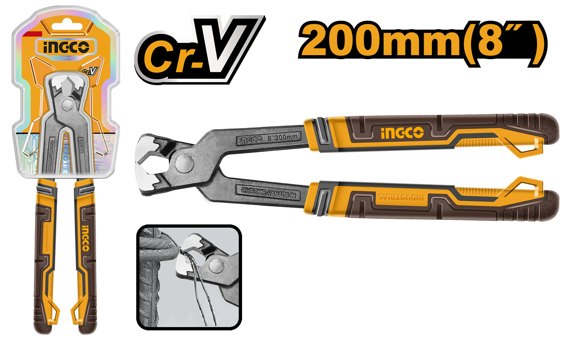 Rabbet pliers 200mm - HRP02200 - INGCO