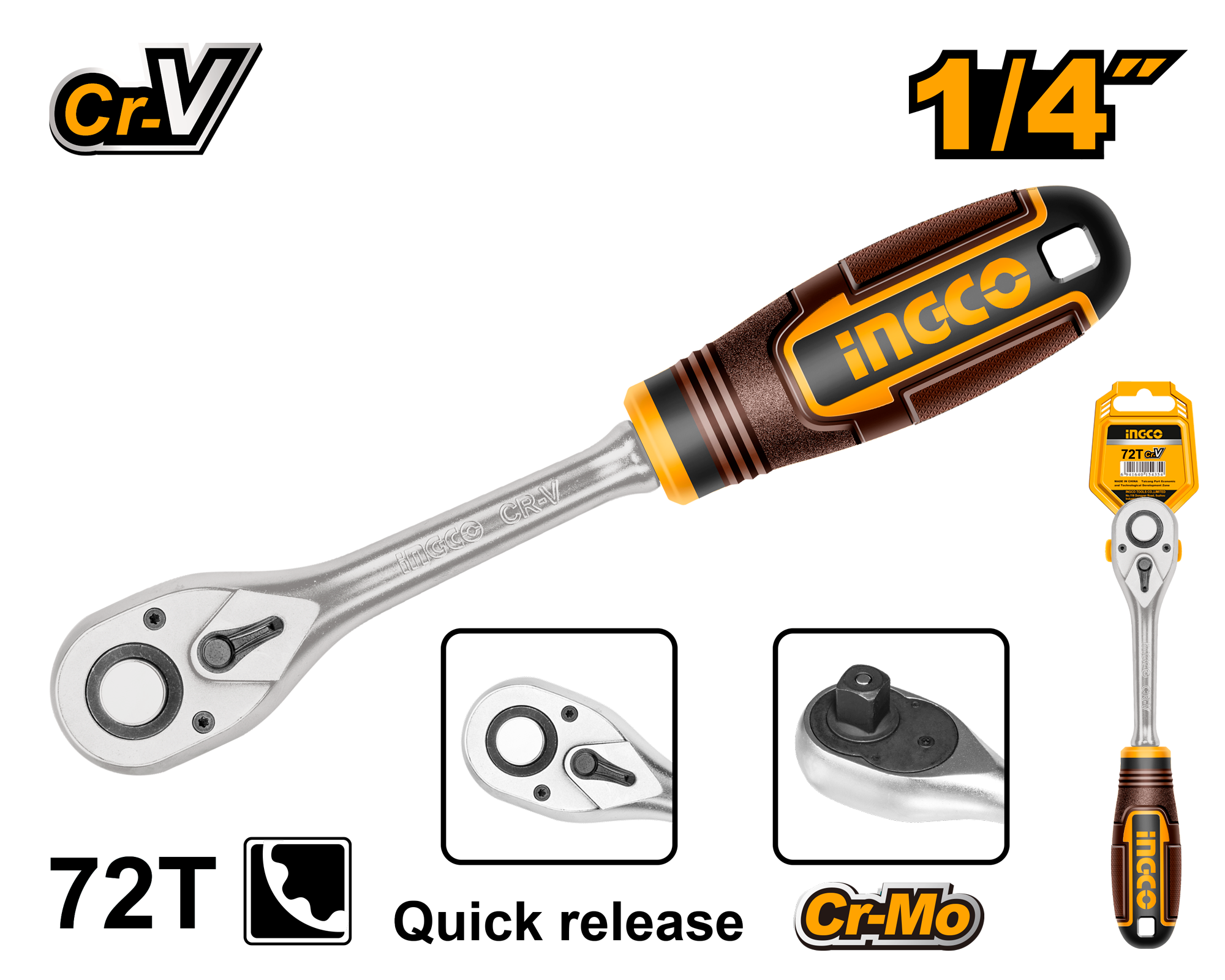 Ratchet wrench 1 4 - HRTH0814 - INGCO