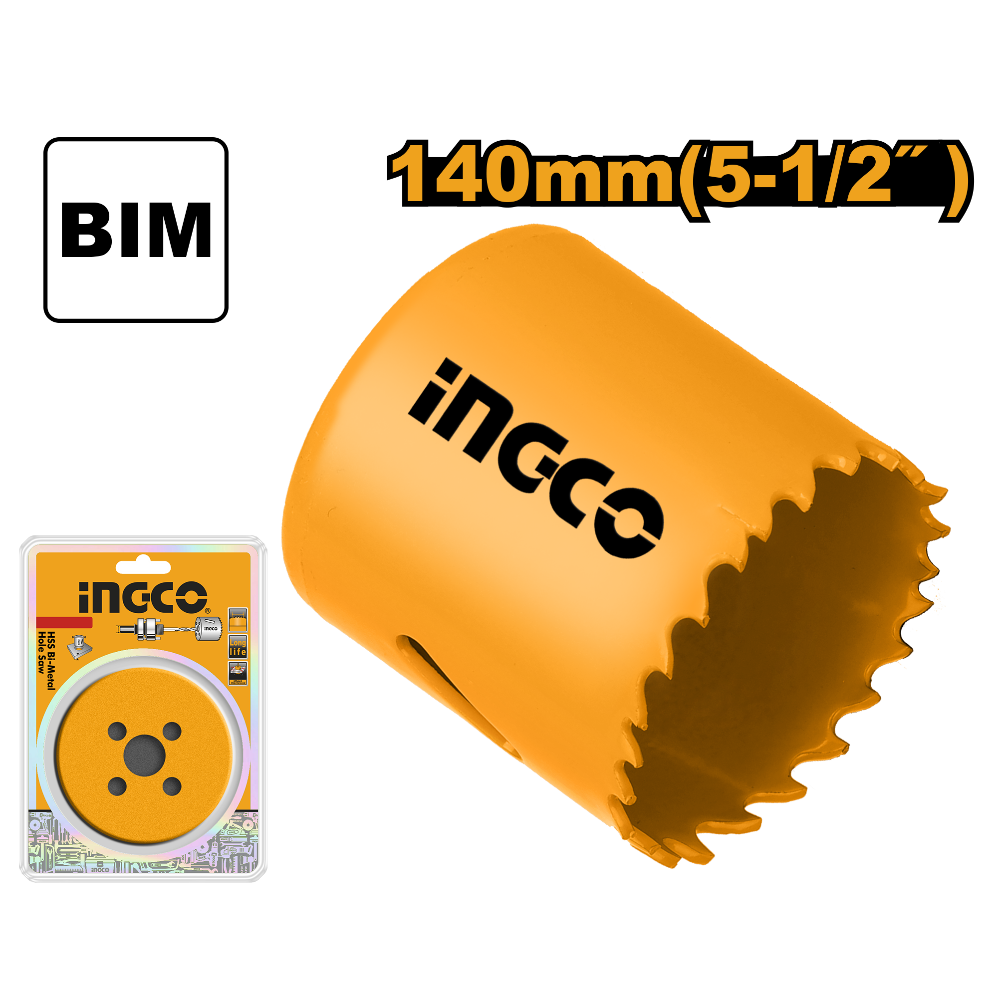 Bi metal hole saw 140mm - HSB101401 - INGCO