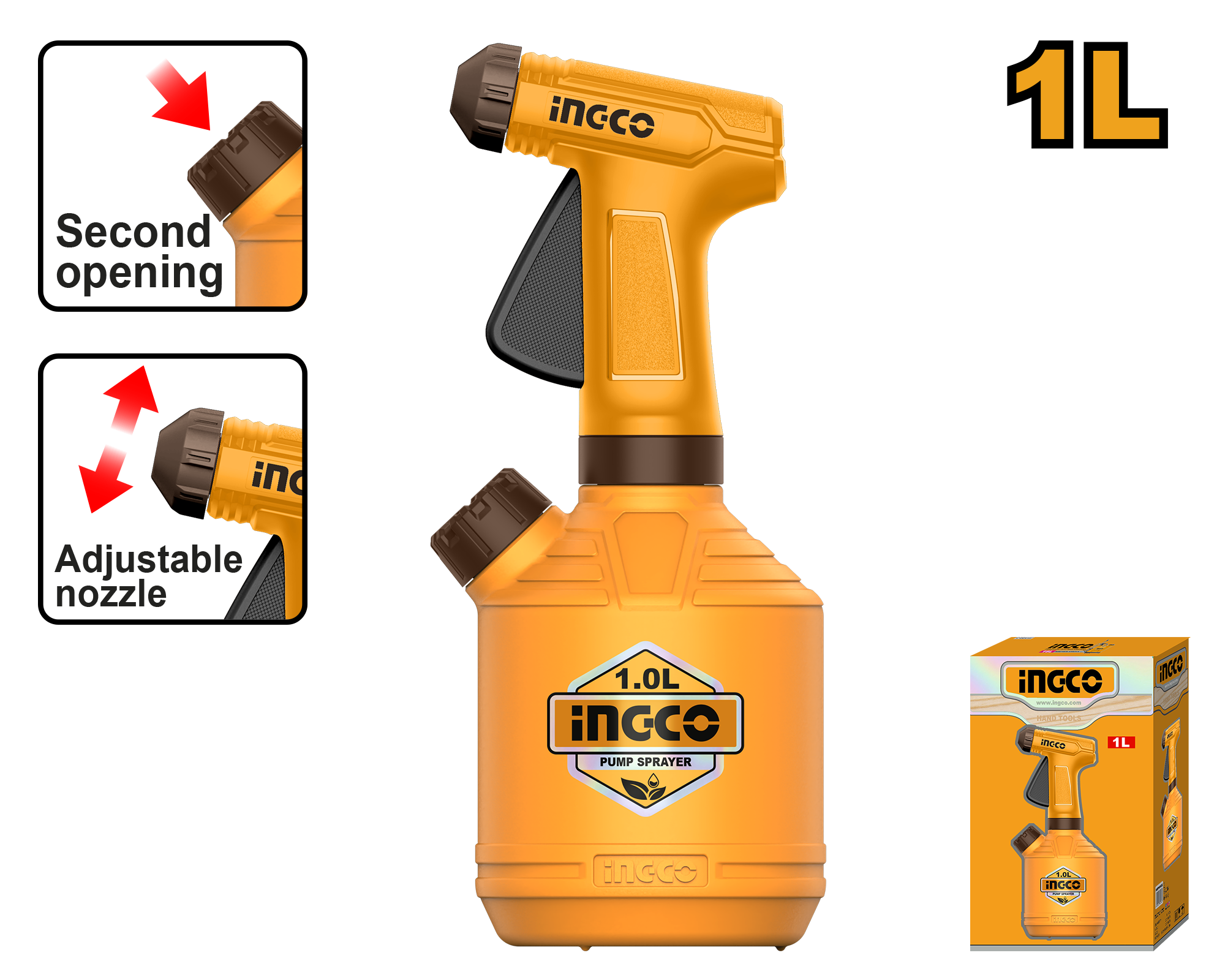 Pump sprayer 1l - HSPP30102 - INGCO