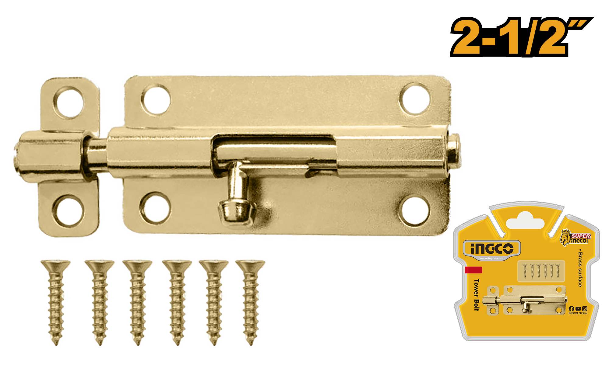 Tower bolt 2.5 - HTB125 - INGCO