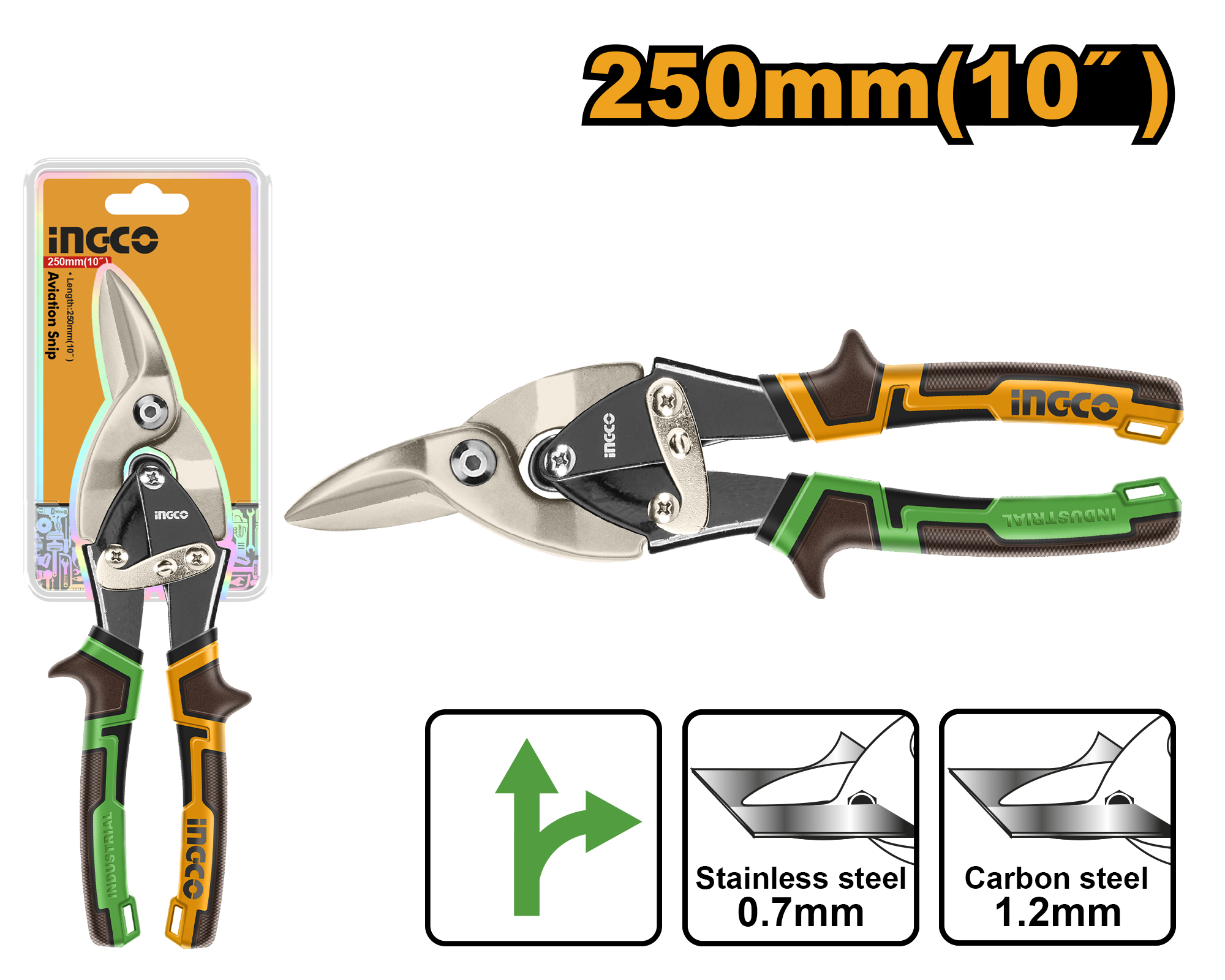 Aviation snip right - HTSN0110R - INGCO