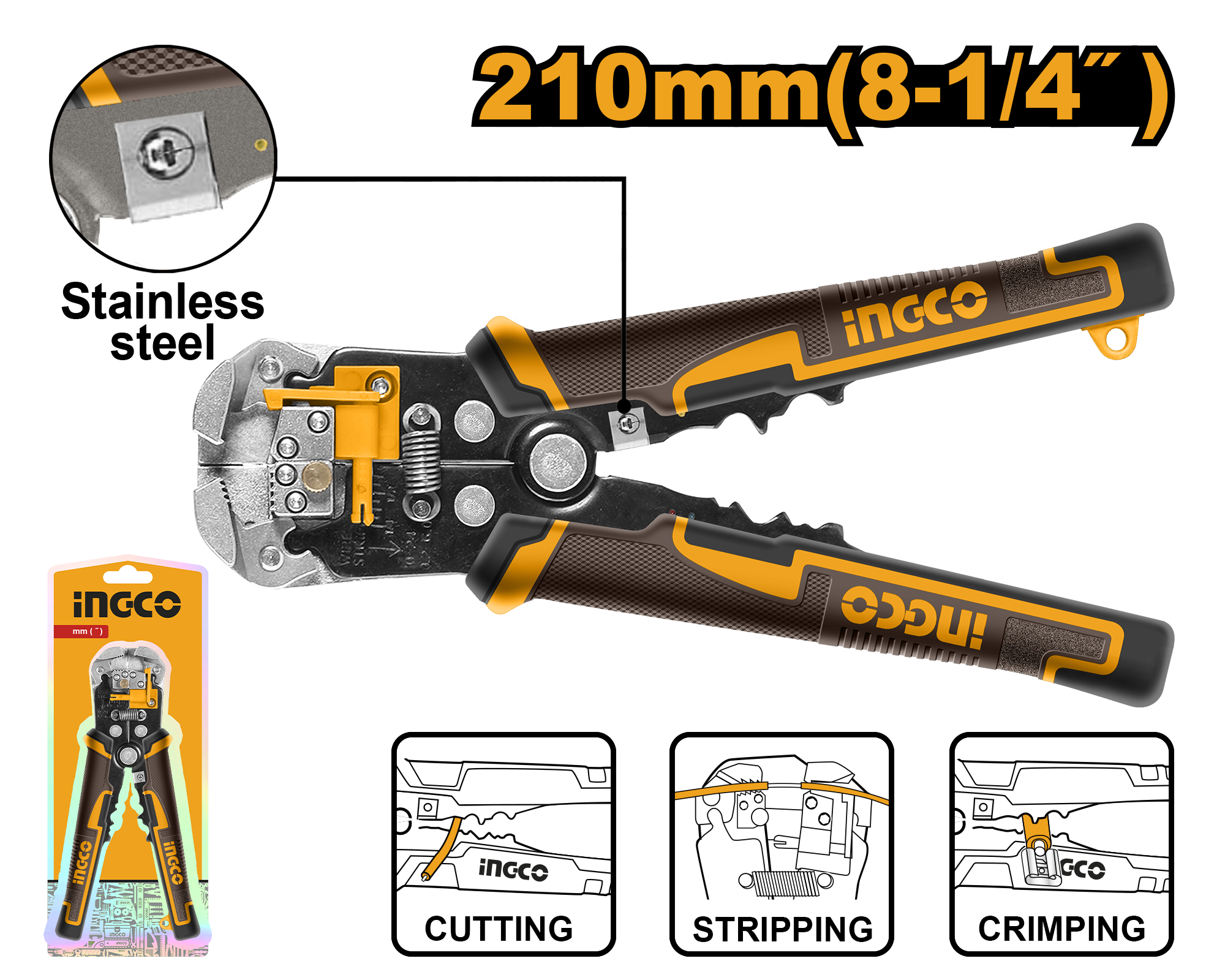 Automatic wire stripper - HWSP102418 - INGCO