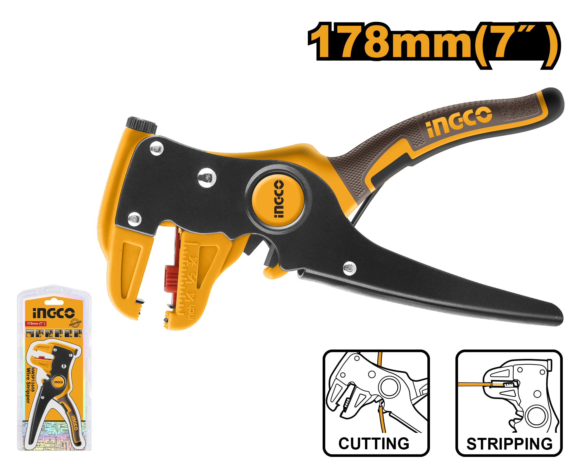Wire stripper 178mm - HWSP15608 - INGCO