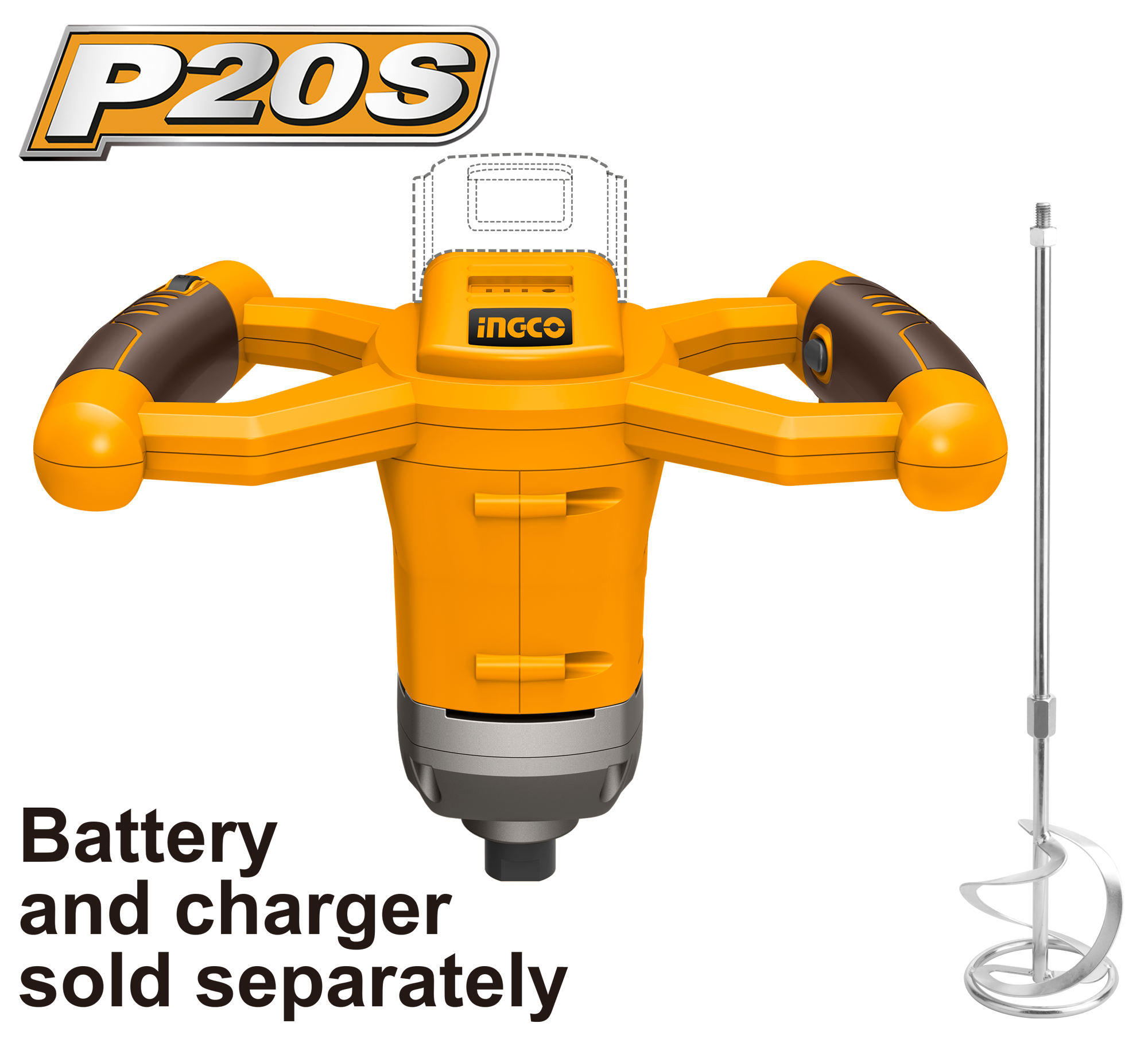 Lithium ion mixer solo 20v - MXLI2001 - INGCO