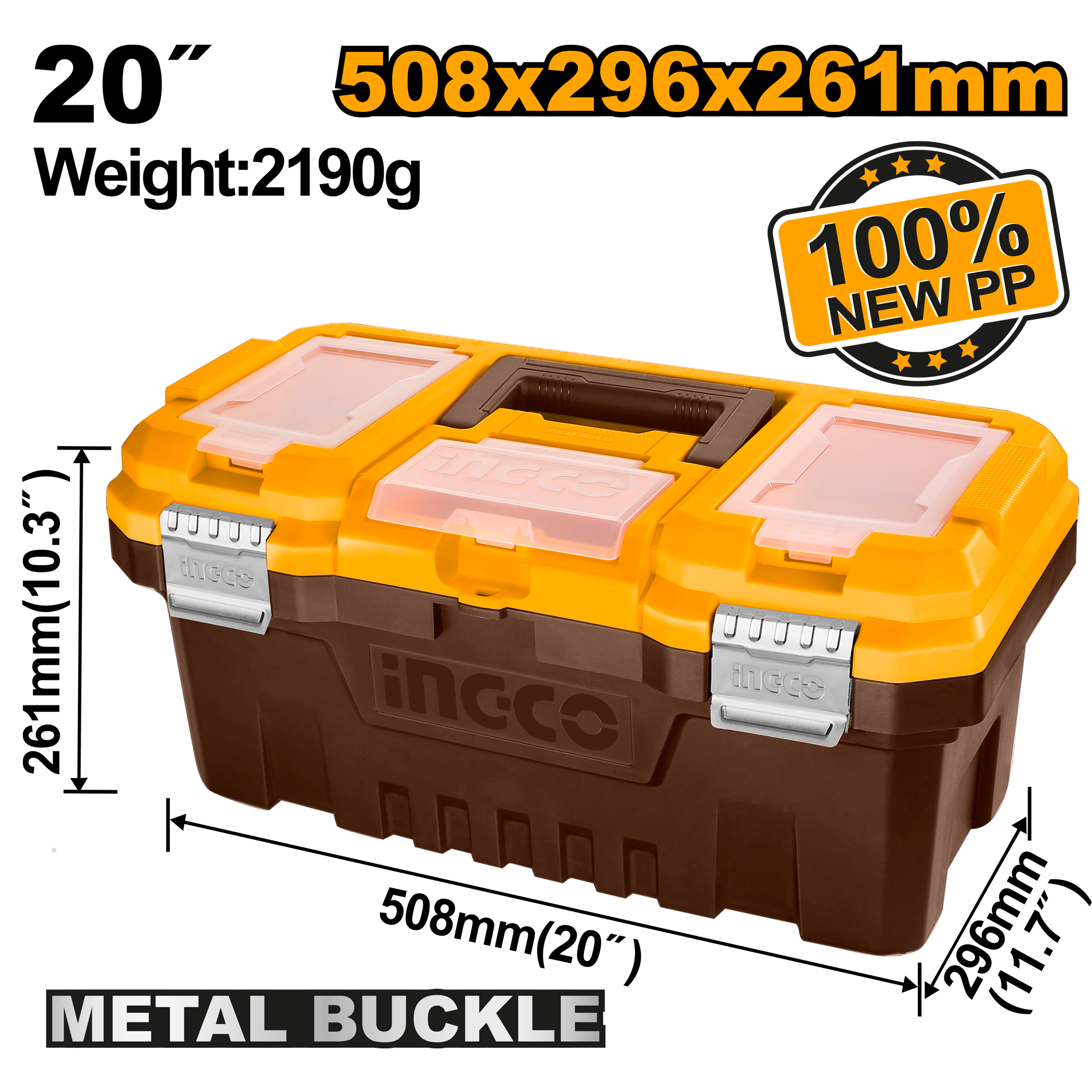 Plastic tool box 20 - PBX2002 - INGCO