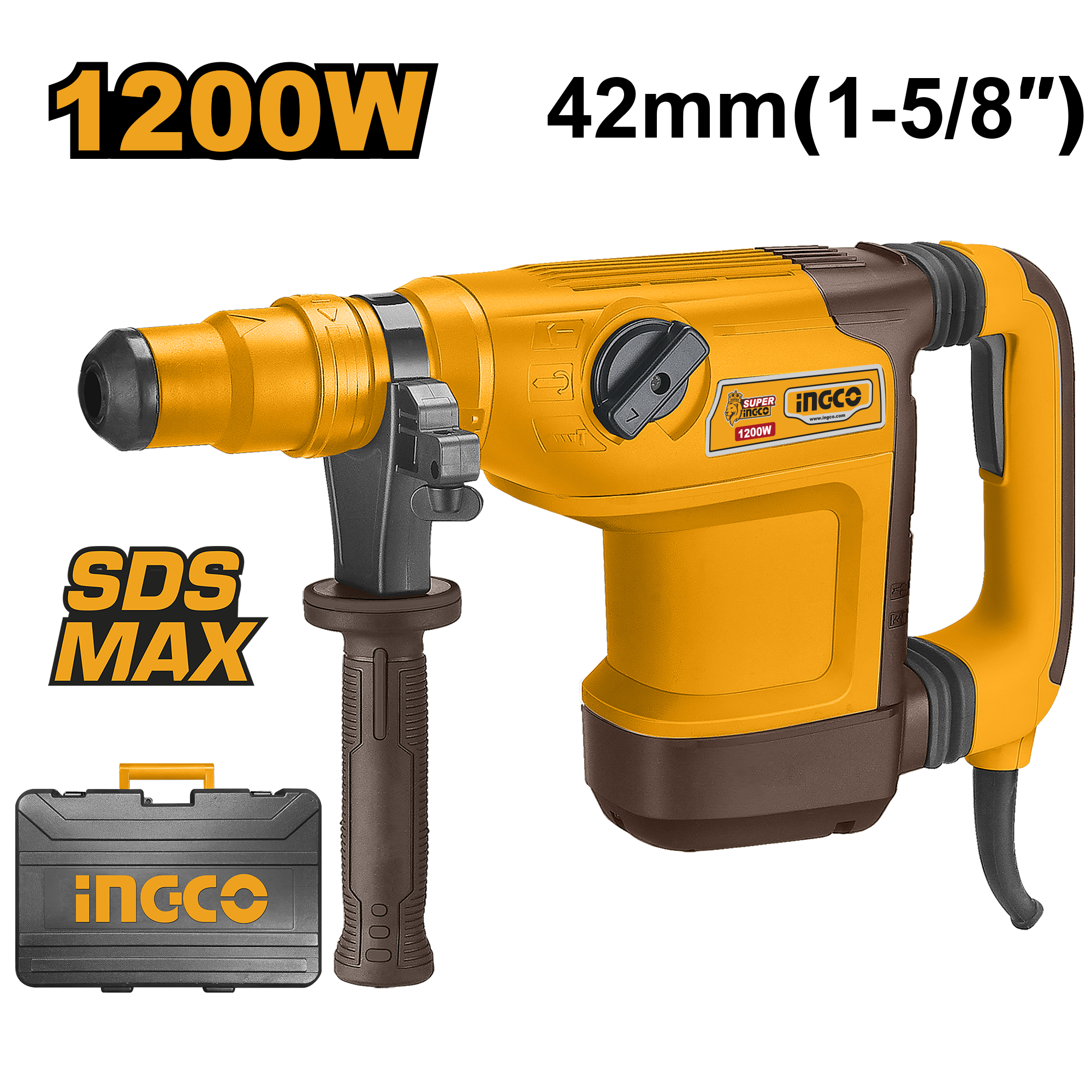 Rotary hammer sds max 1200w - RH1200428 - INGCO