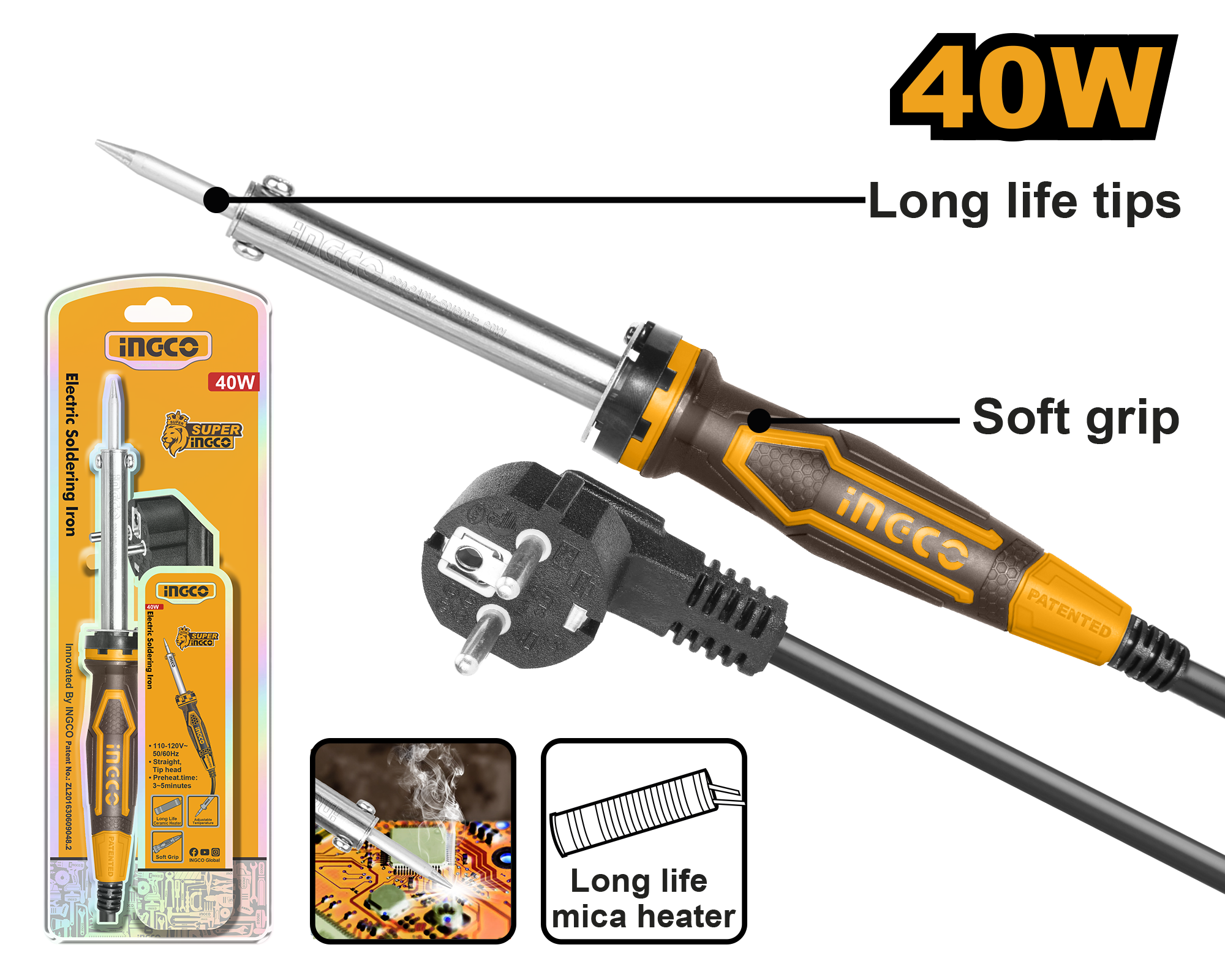 Electric soldering iron 40w - SI0248 - INGCO