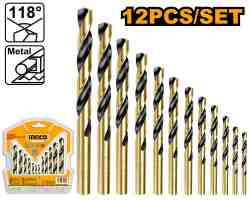 12 Pcs HSS twist drill bits set - AKDB1125 - INGCO