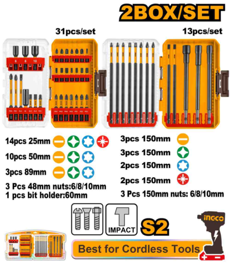 44 Pcs screwdriver bits and magnetic nuts set - AKDL24408 - INGCO