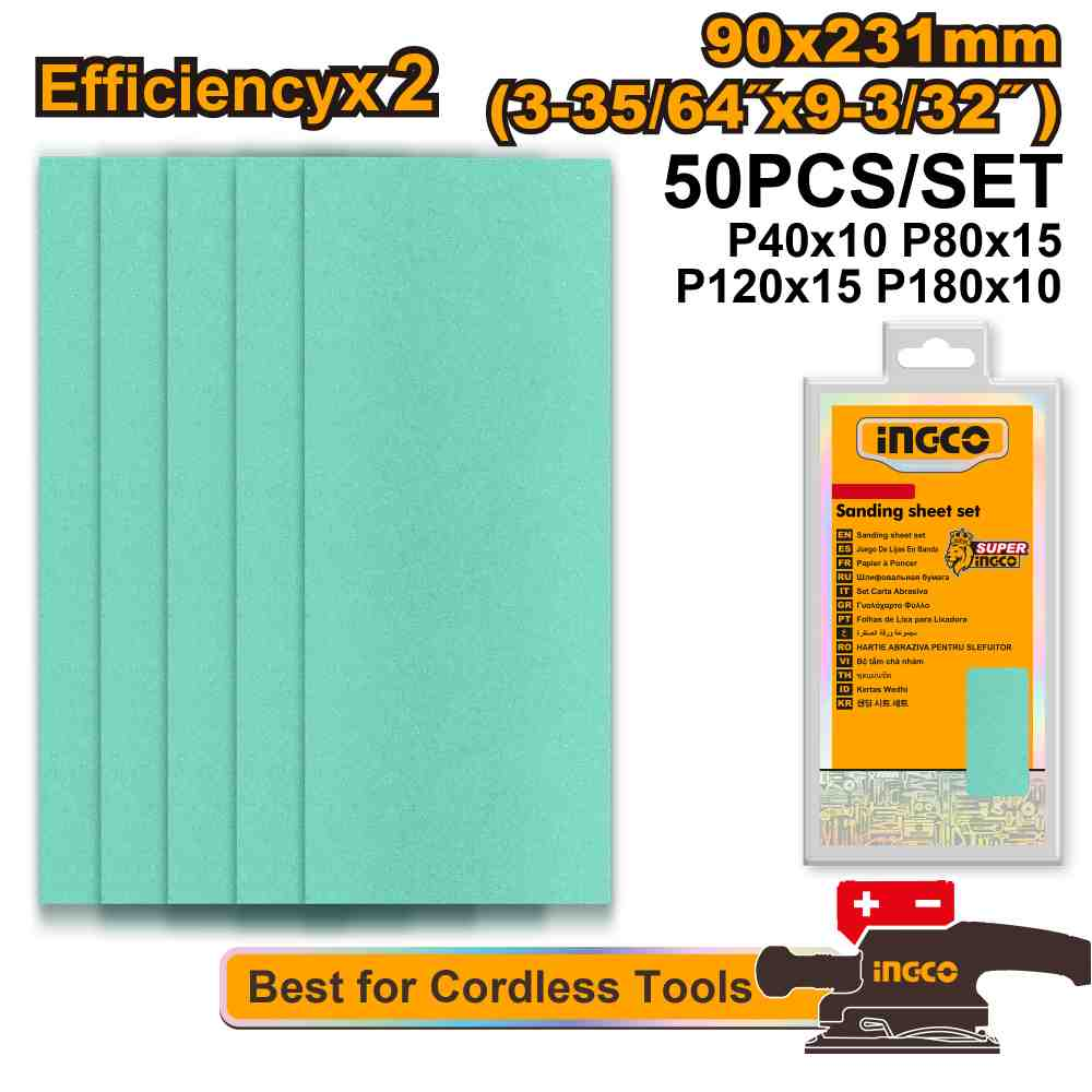 Sanding sheet set - AKFS0902311 - INGCO