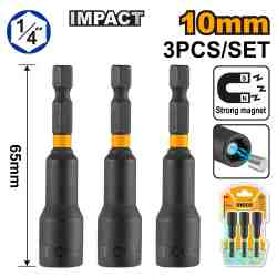 3 Pcs impact magnetic nut set - AMN1031 - INGCO