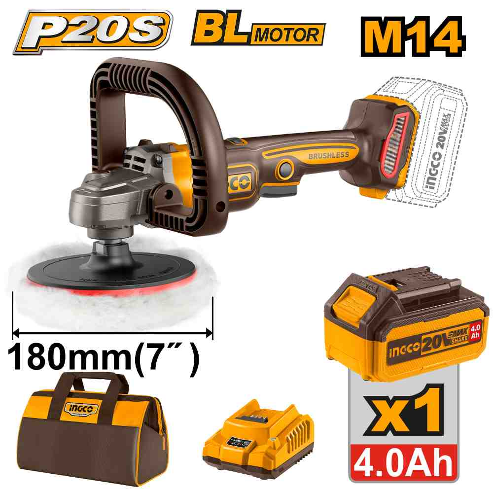 Cordless polisher - APLI20181 - INGCO