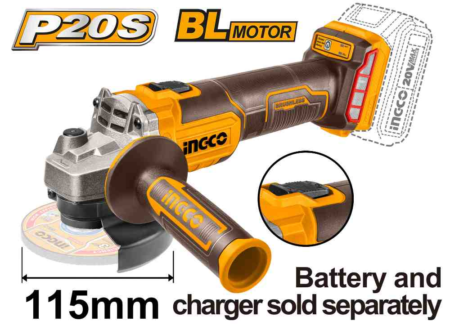 Cordless angle grinder - CAGLI201158 - INGCO