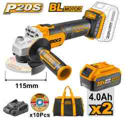 Cordless angle grinder - CAGLI2011582 - INGCO