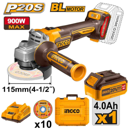 Cordless angle grinder - CAGLI211541 - INGCO
