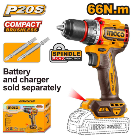 Compact Brushless Cordless Drill - CDLI206681 - INGCO