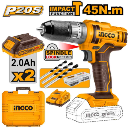 Cordless impact drill - CIDLI201452 - INGCO