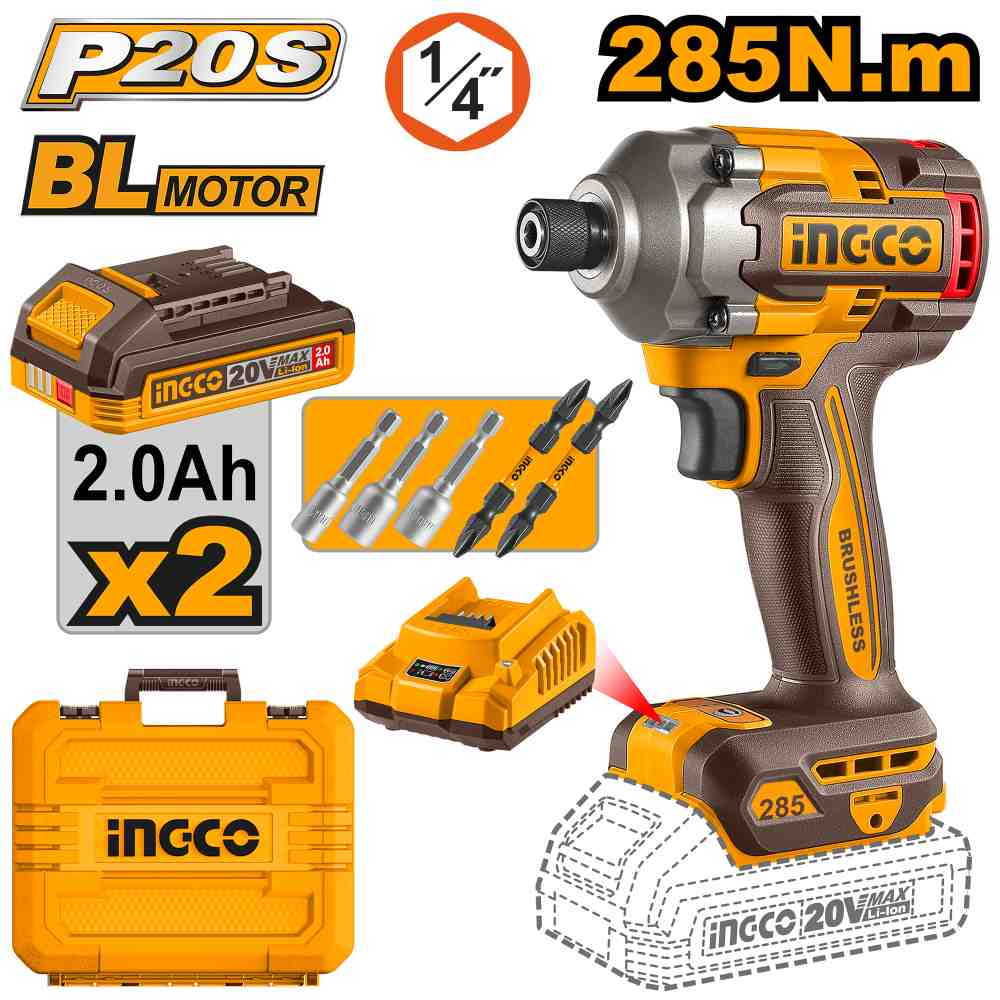 Cordless impact driver - CIRLI2028 - INGCO