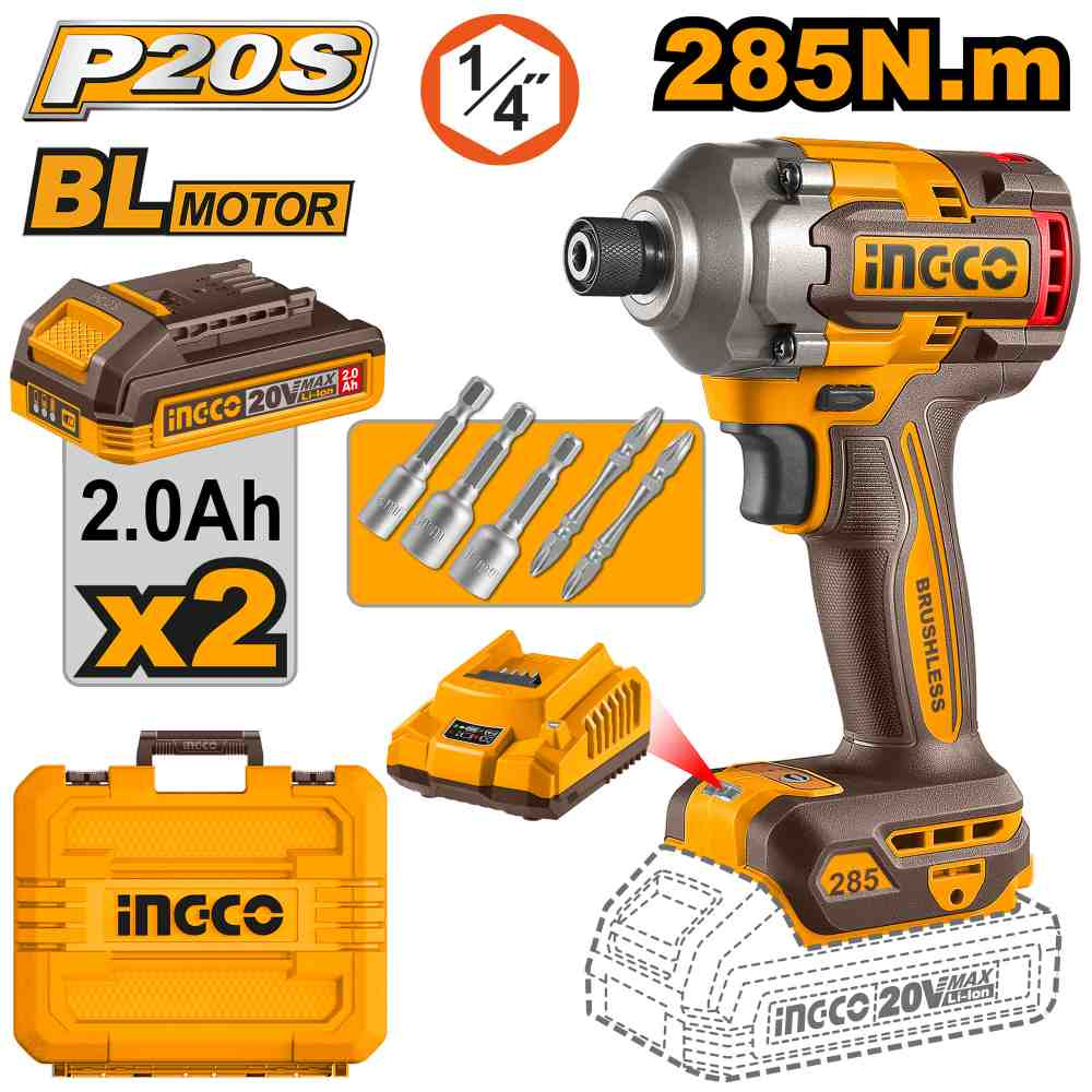 Cordless impact driver - CIRLI2028E - INGCO