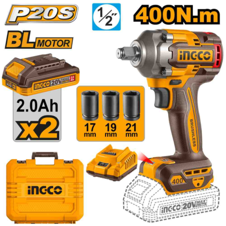Cordless impact wrench - CIWLI2040 - INGCO