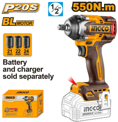 Cordless impact wrench - CIWLI20551 - INGCO