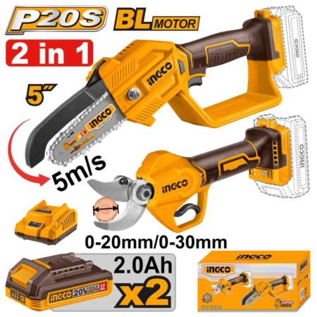 Cordless gauge straight shear combo kit - COSLI23065E - INGCO