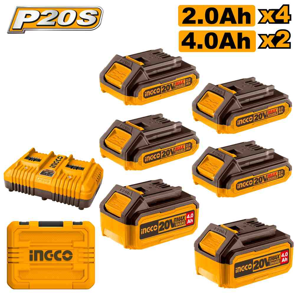 P20S Lithium-Ion battery and charger kit - COSLI230701E - INGCO