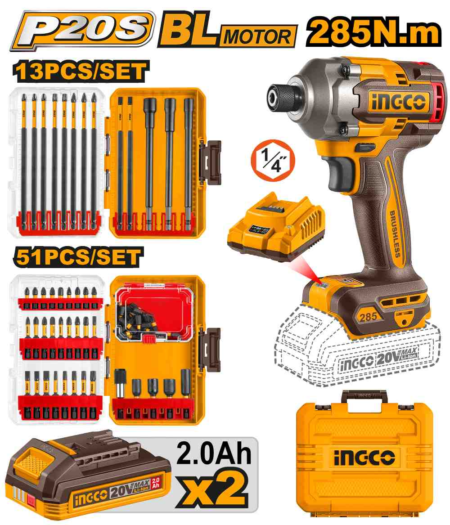 Cordless impact driver - COSLI250784E - INGCO