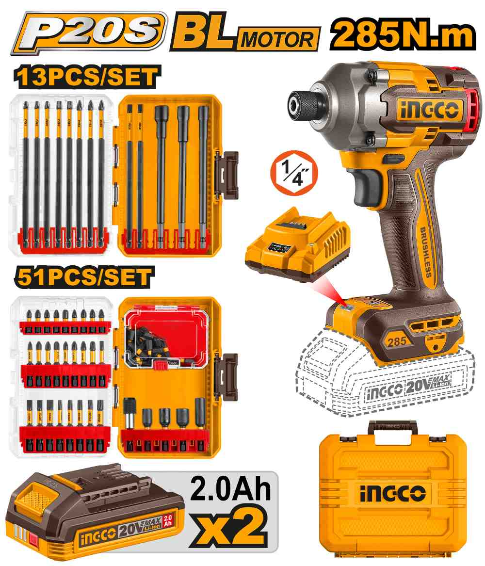 Cordless impact driver - COSLI250784E - INGCO