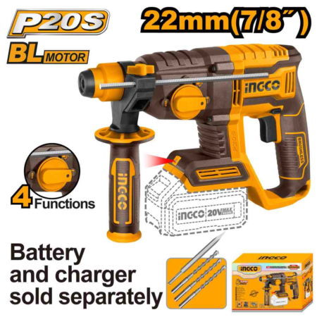 Cordless rotary hammer - CRHLI20208 - INGCO
