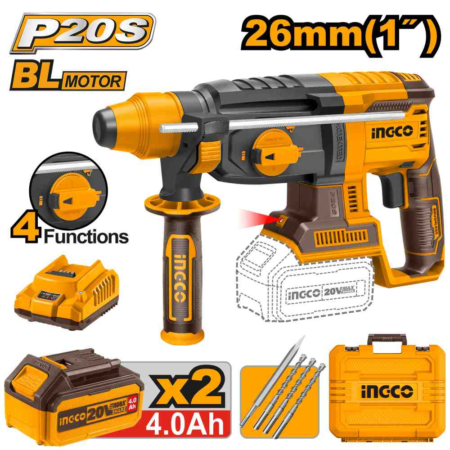 Cordless rotary hammer - CRHLI202287 - INGCO