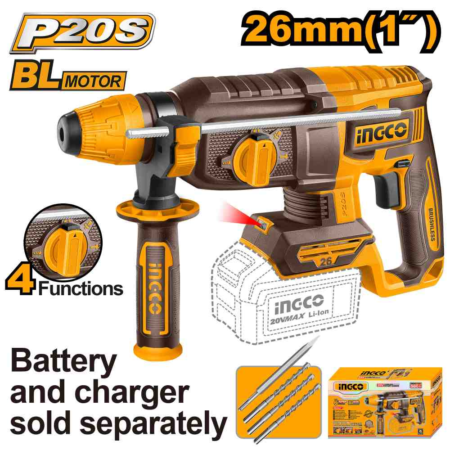 Cordless rotary hammer - CRHLI20268 - INGCO