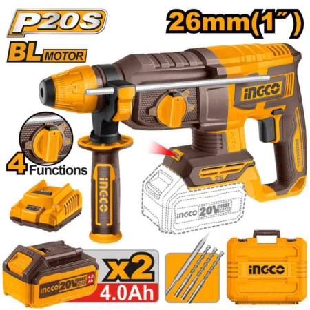 Cordless rotary hammer - CRHLI202682E - INGCO