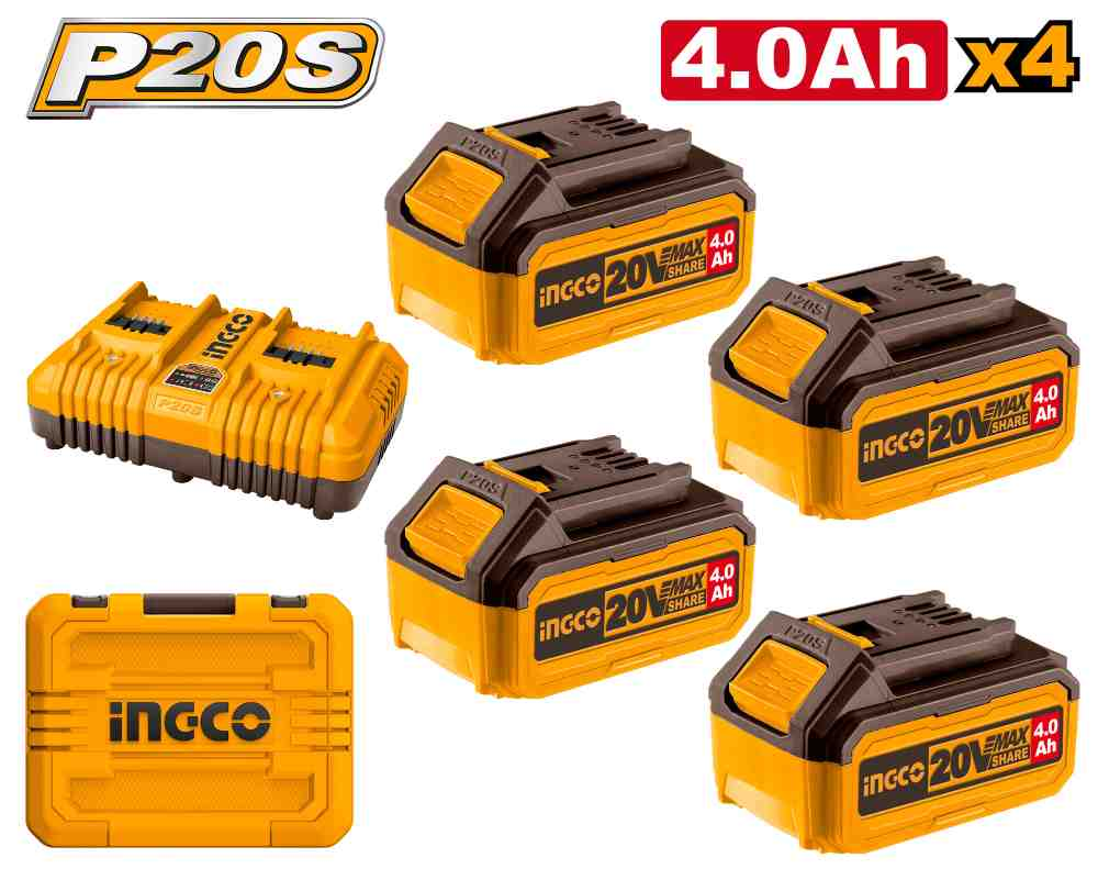 P20S Lithium-Ion battery and charger kit - FBCLI20244 - INGCO