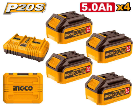 P20S Lithium-Ion battery and charger kit - FBCLI20245 - INGCO