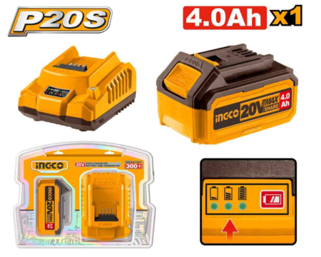 P20S Lithium-Ion battery and charger kit - FBCPK1214 - INGCO