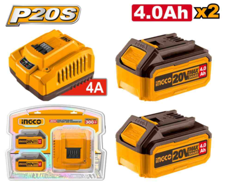 P20S Lithium-Ion battery and charger kit - FBCPK1424E - INGCO