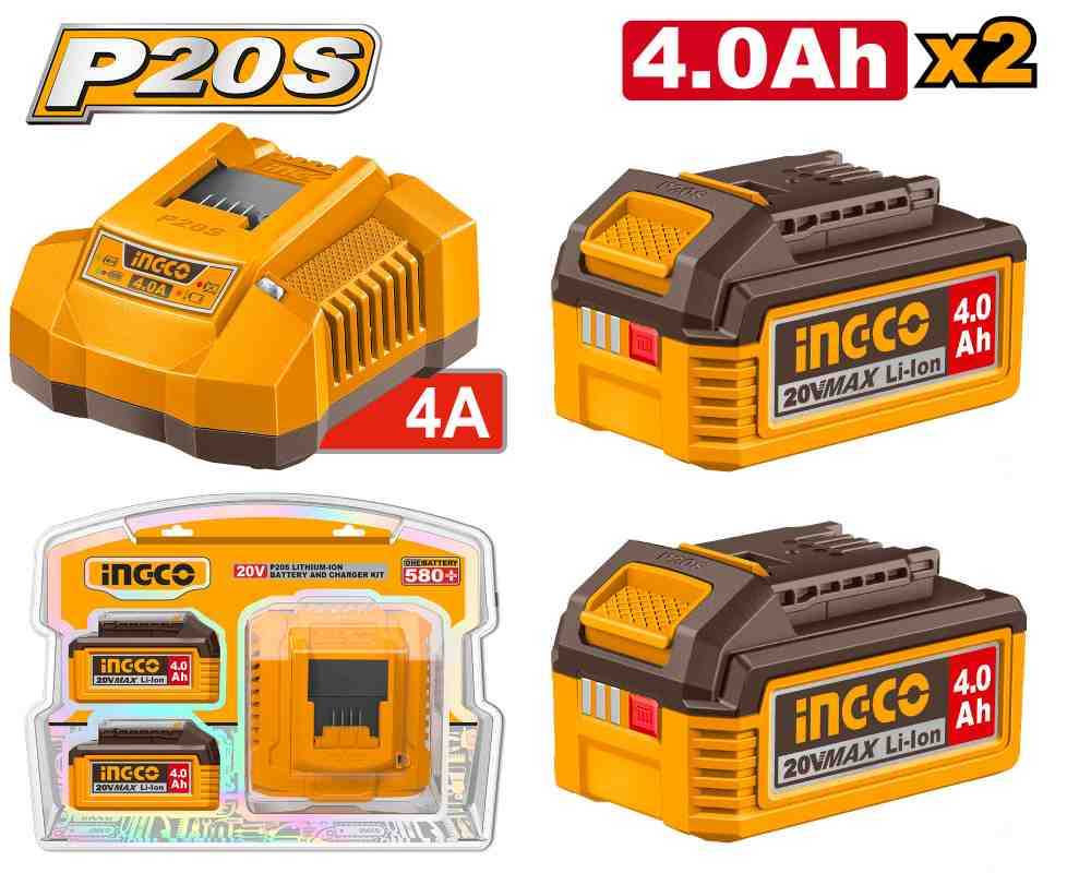 Lithium-Ion battery and charger kit - FBCPK2013E - INGCO