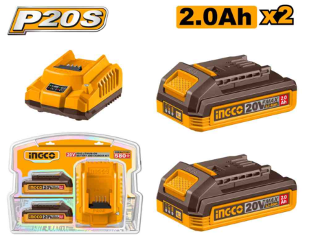 P20S Lithium-Ion battery and charger kit - FBCPK2212E - INGCO