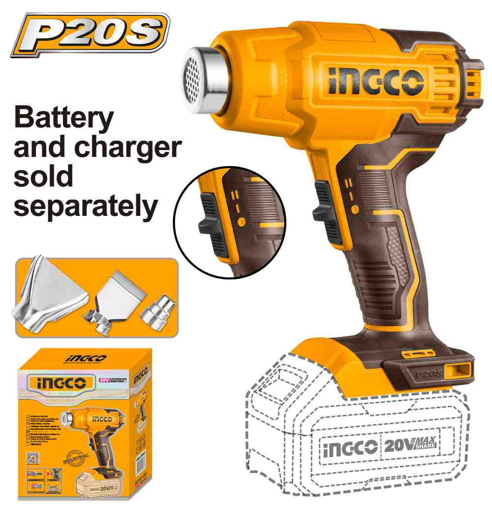 Cordless heat gun - HGLI2002 - INGCO