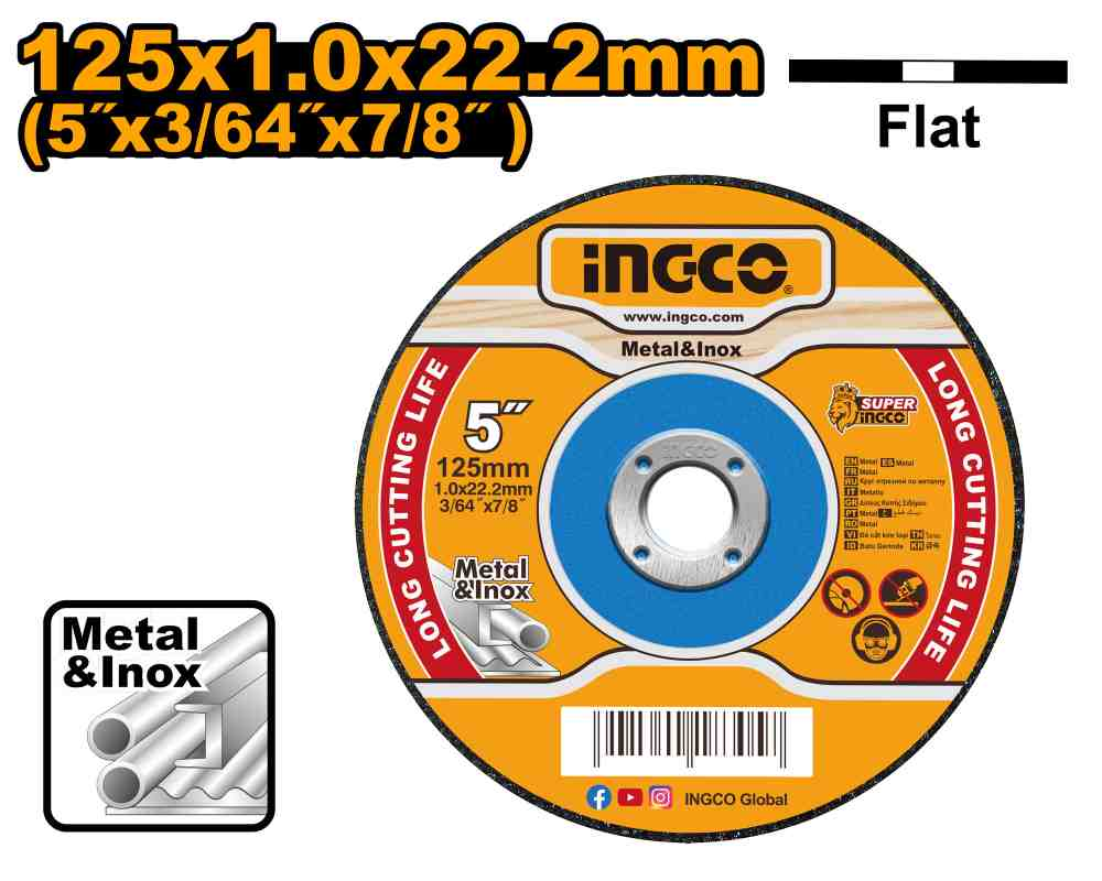 Abrasive metal cutting disc - MCD101251 - INGCO