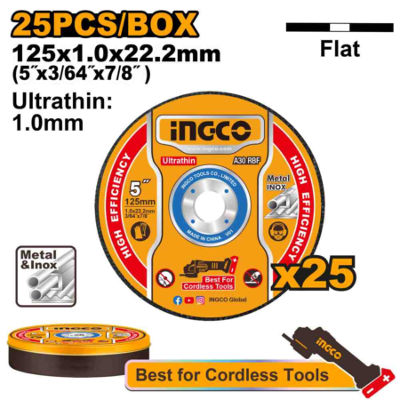 Ultra-thin metal cutting disc set - MCD1012525 - INGCO