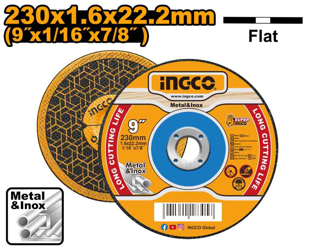 Abrasive metal cutting disc - MCD162301 - INGCO