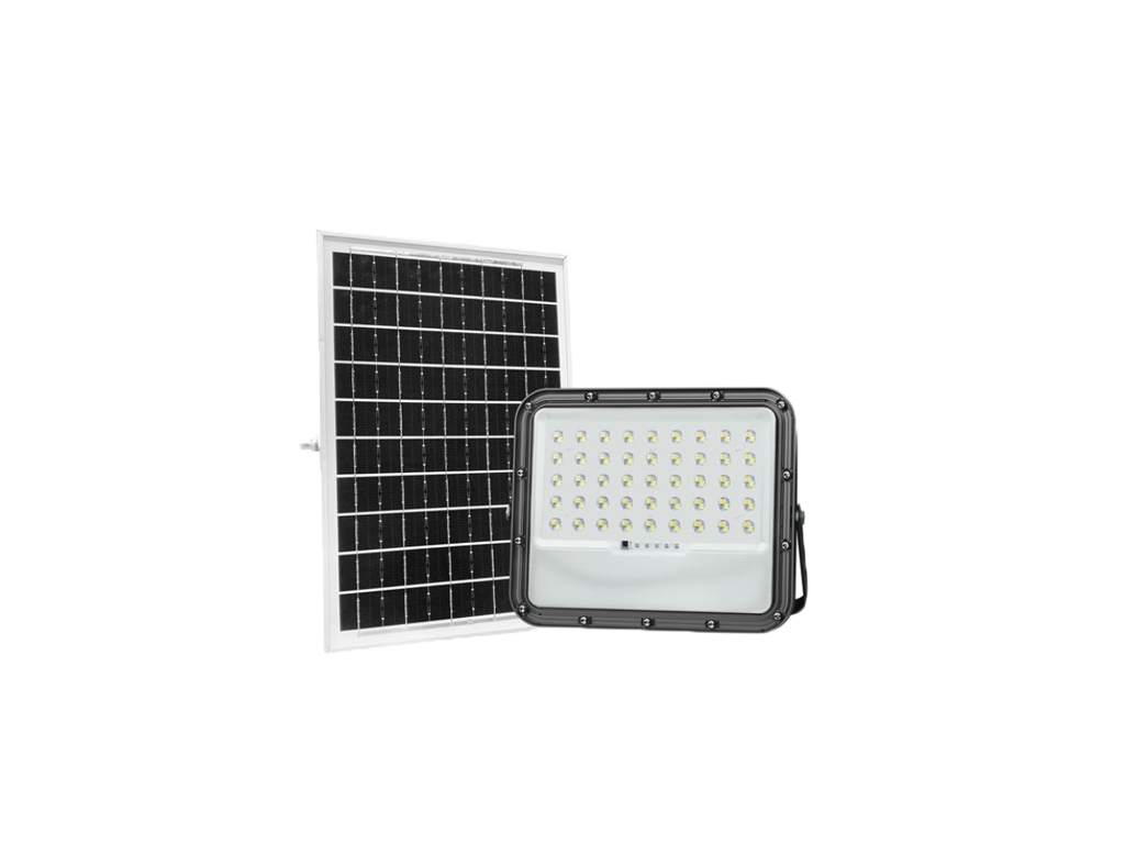 Ηλιακός Προβολέας LED SMD Αλουμινίου 100W IP66 3CCT Μαύρος 147-69582
